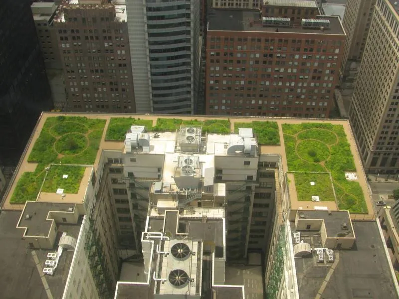 Chicago: esempio di giardino pensile sul tetto di un grattacielo