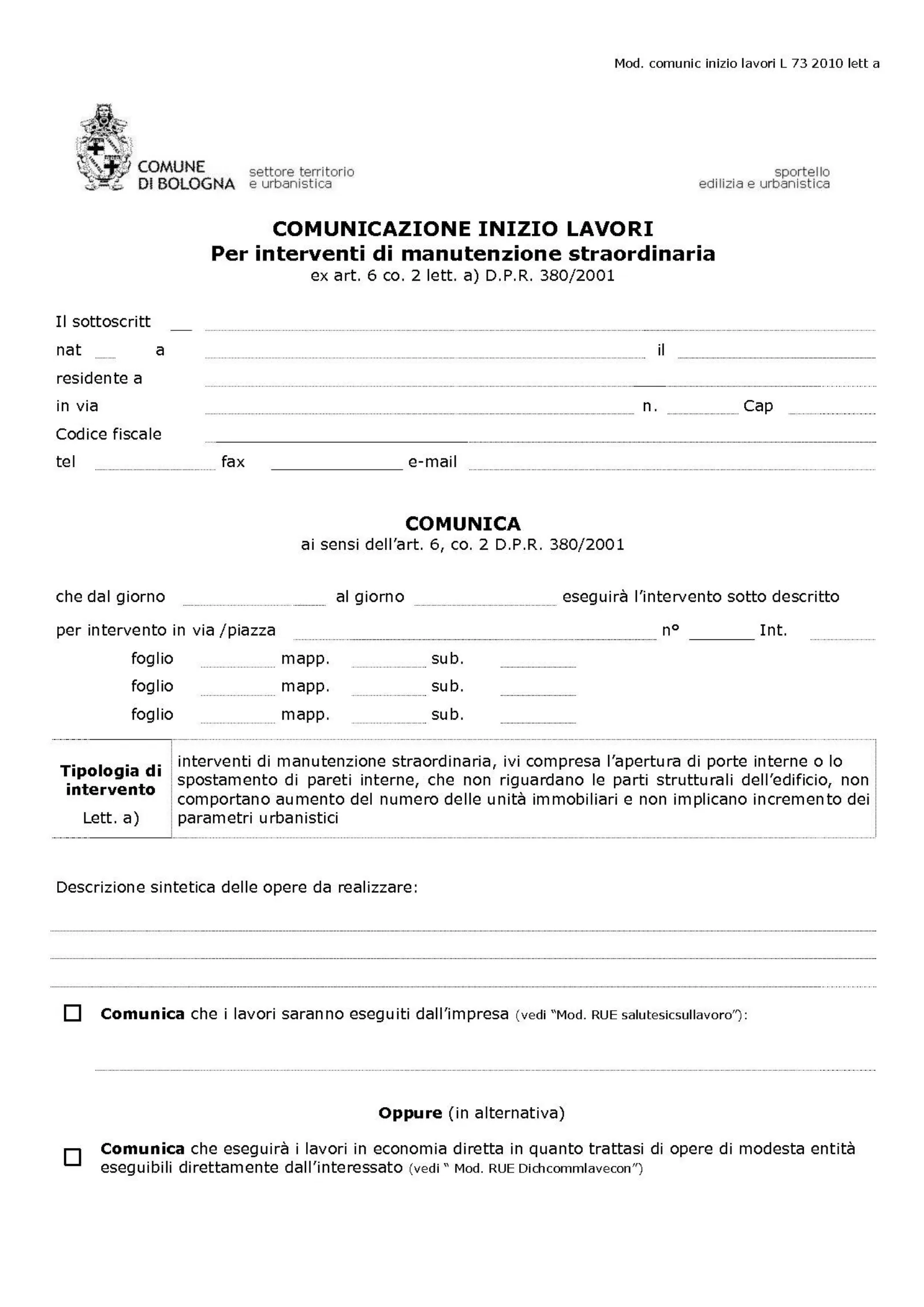 Come si esegue la comunicazione inizio lavori Foglio inizio lavori condominio