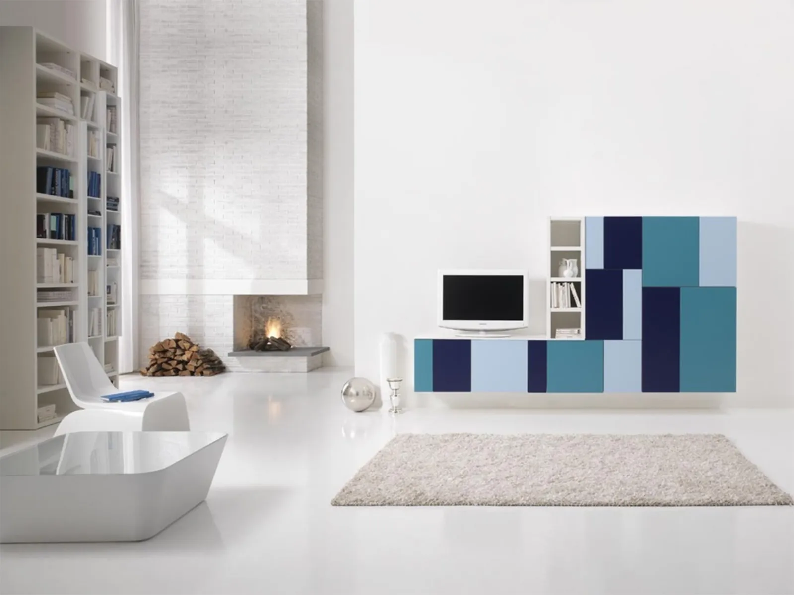 mobili soggiorno moderni colorati