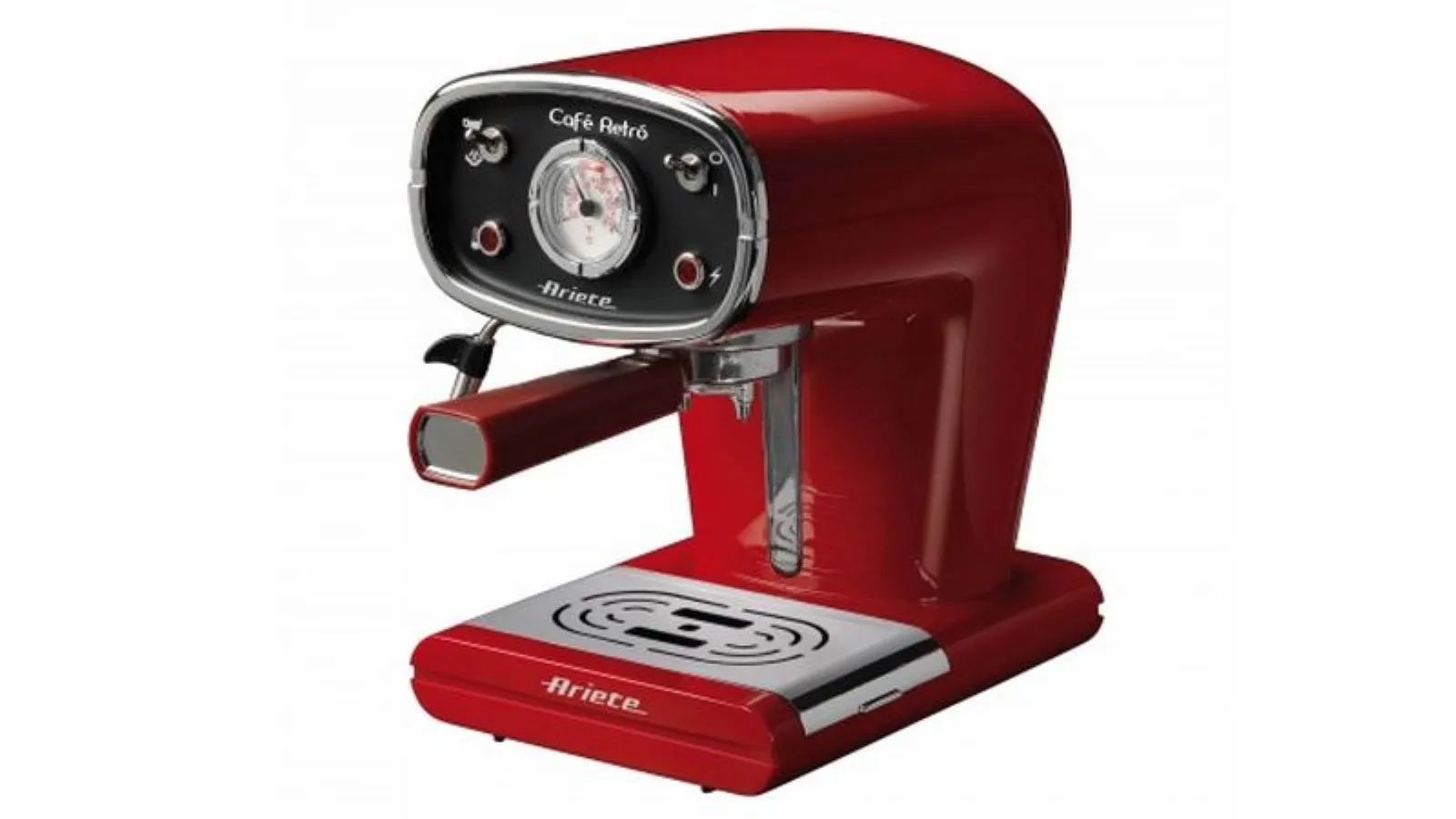 Macchina da caffe' espresso ARIETE 1389 A macinato e cialda retro' vintage silve