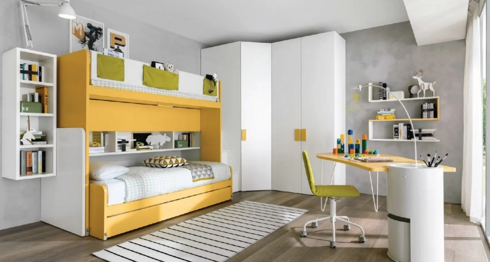 Letto A Castello Triplo In Metallo 90x200 Cm - Per Bambini, Ragazzi E Adulti - Foto 5