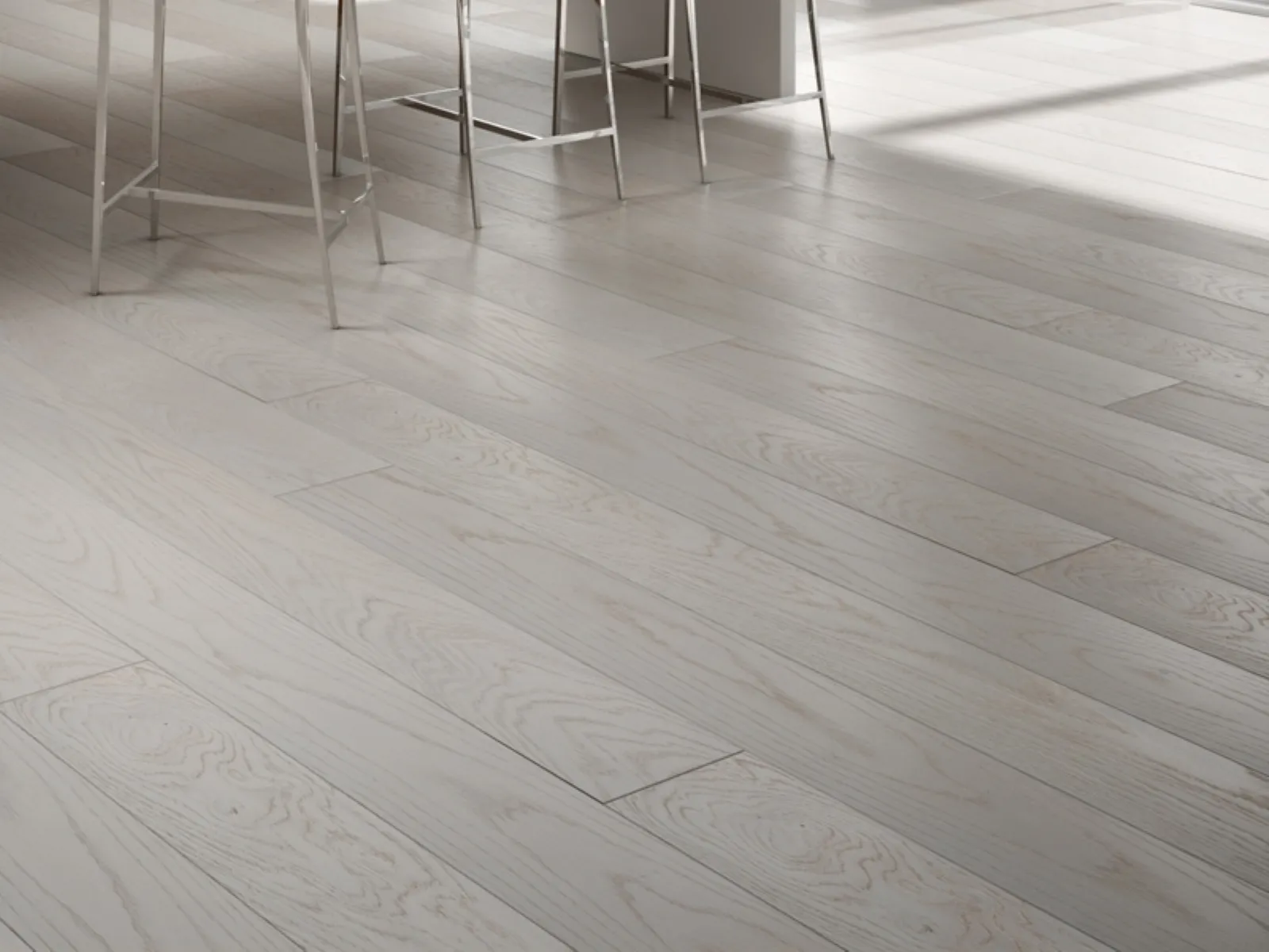 Parquet grigio per ambienti di stile Parquet rovere grigio chiaro