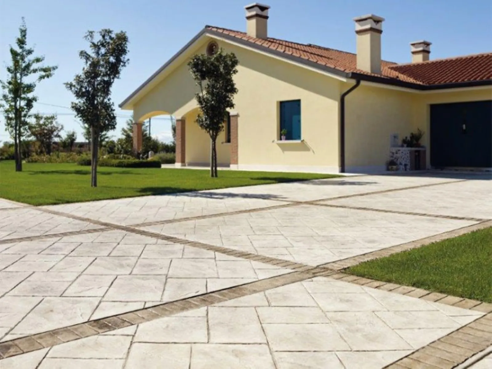 Pavimenti in cemento stampato Cemento stampato per esterni