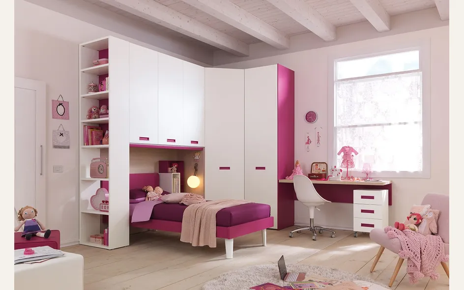 La configurazione KC411 Kids Collection per la cameretta Moretti Compact