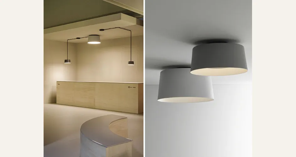 Plafoniera Tube di Vibia