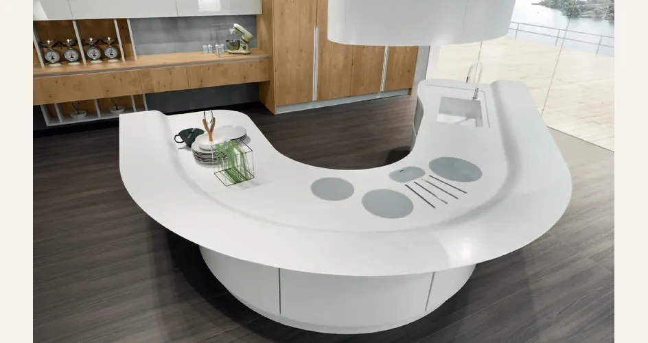 Tanti colori e finiture per il modello Volare di Aran Cucine