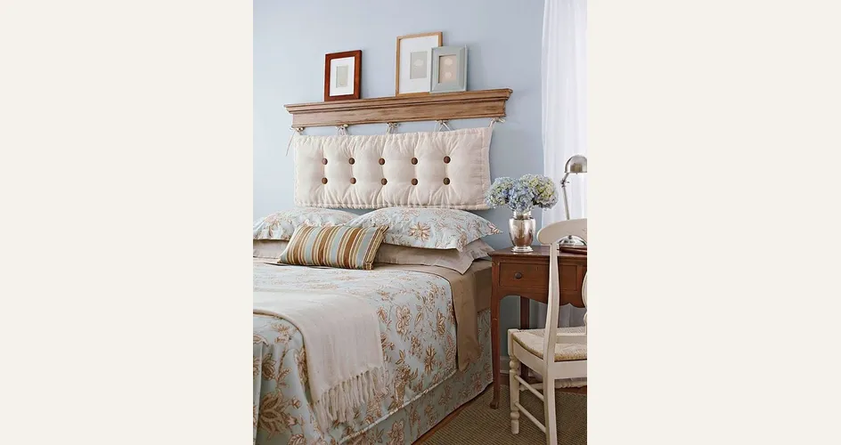 Testiera letto imbottita con unico cuscino