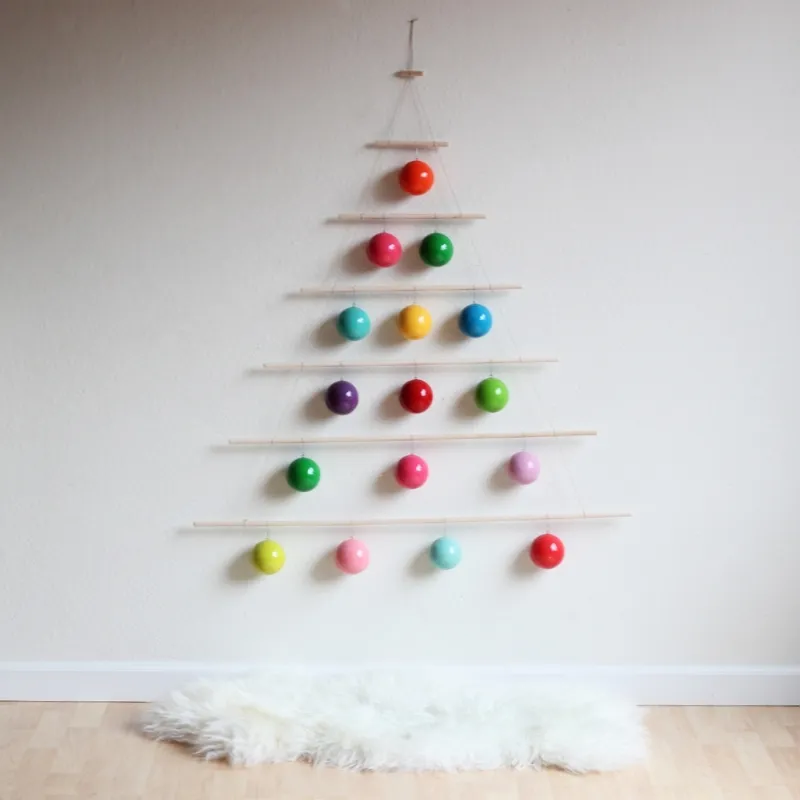 albero di Natale fai da te creativo moderno