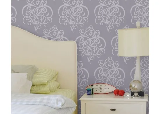 parete decorata con stencil