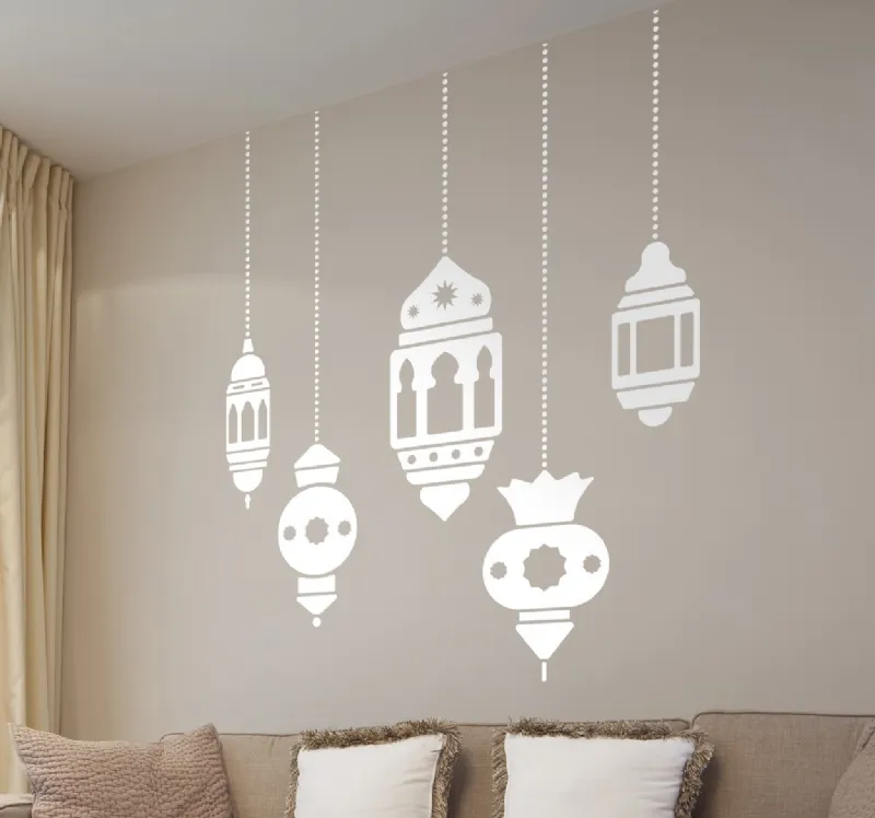 stencil lanterne su parete