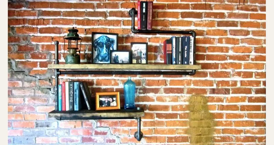 libreria stile industriale