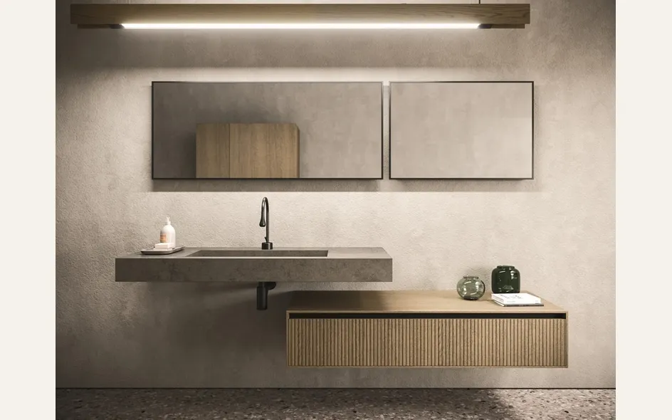 Grigi e crema per la collezione bagno Modo Project di Altamarea
