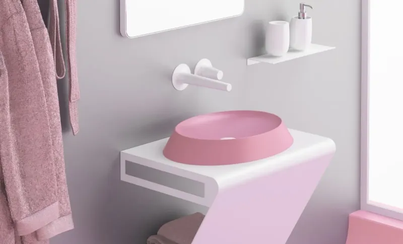 Lavabo in silicone della collezione Bubble di Glass Design