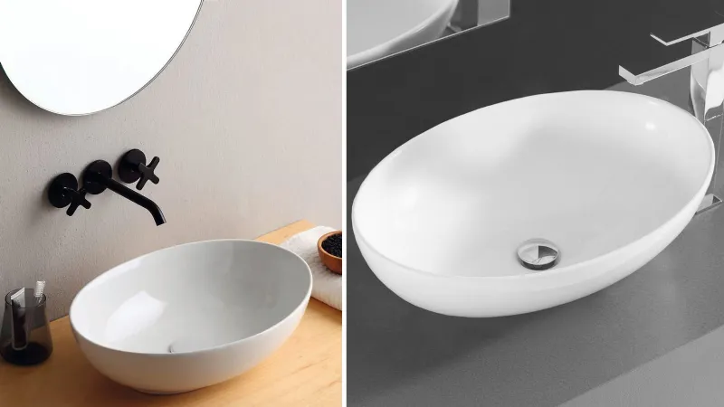 Ideagroup - Lavabo Mini-Softly: L 48xP 34xH 13.5 cm