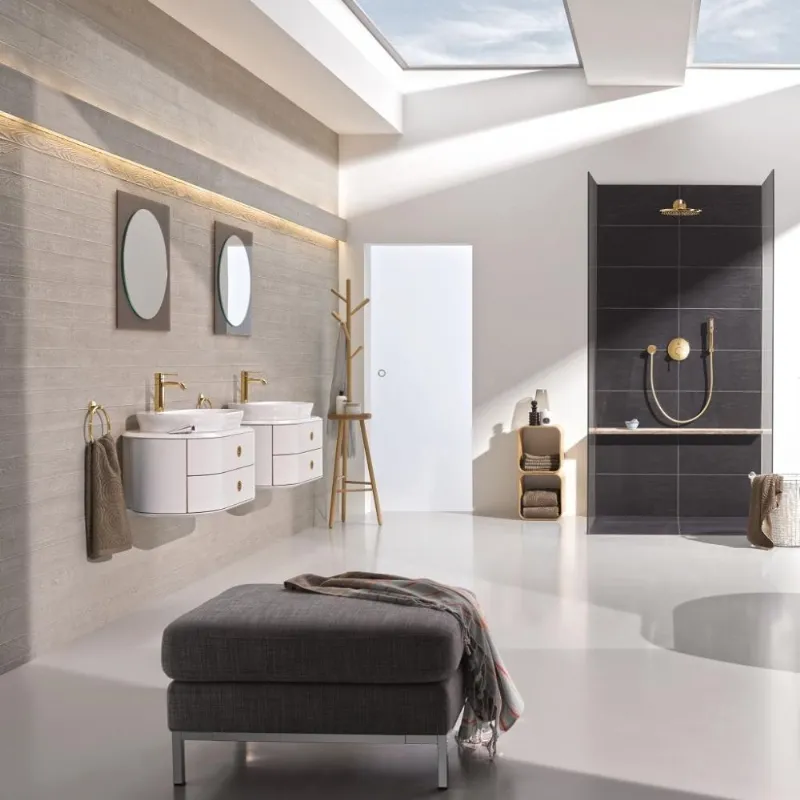 Il bagno moderno grigio: collezione Game di Arbi