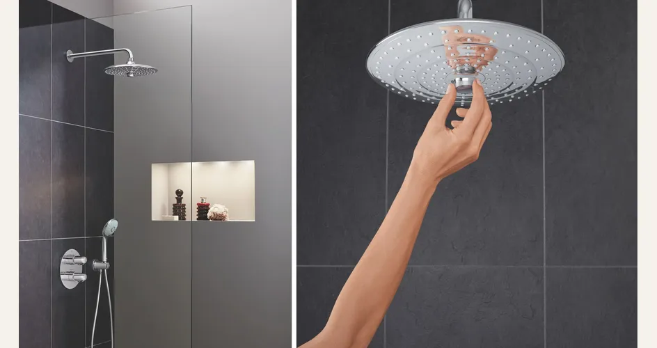Grohe - Euphoria 260, soffione doccia a muro con 3 getti 
