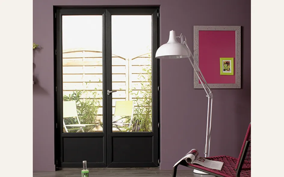 porta finestra nera in pvc Leroy Merlin