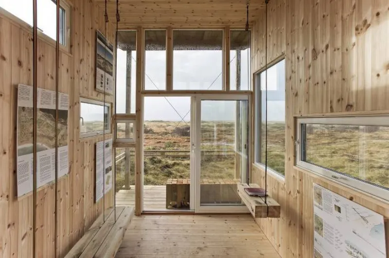 interno di una casa prefabbricata in legno