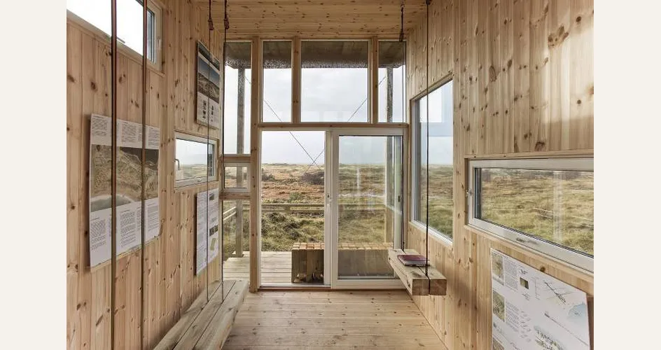 interno di una casa prefabbricata in legno