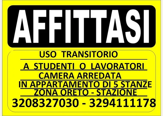 annuncio di locazione transitoria