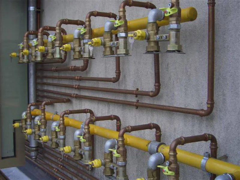 Uno schema di impianto a gas