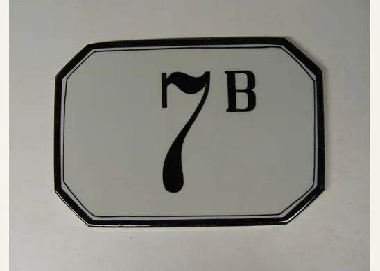 numero civico in ceramica