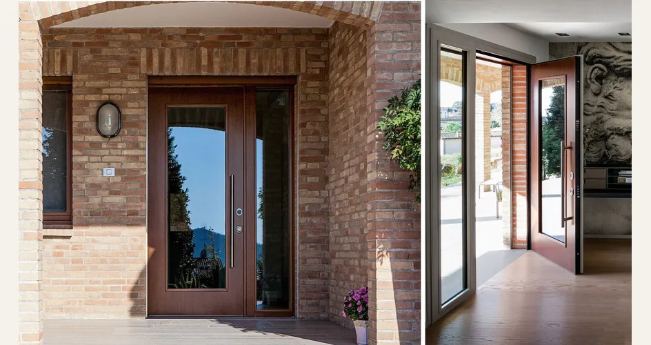 Oikos - Evolution, porta d'ingresso con vetro blindato