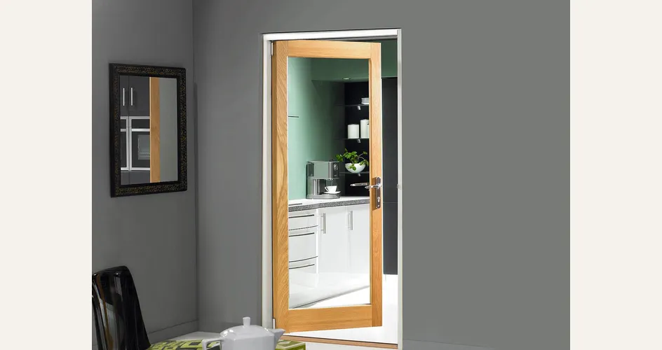 Porta in vetro per interni