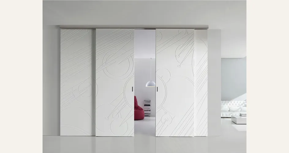 Porta scorrevole laccato bianco
