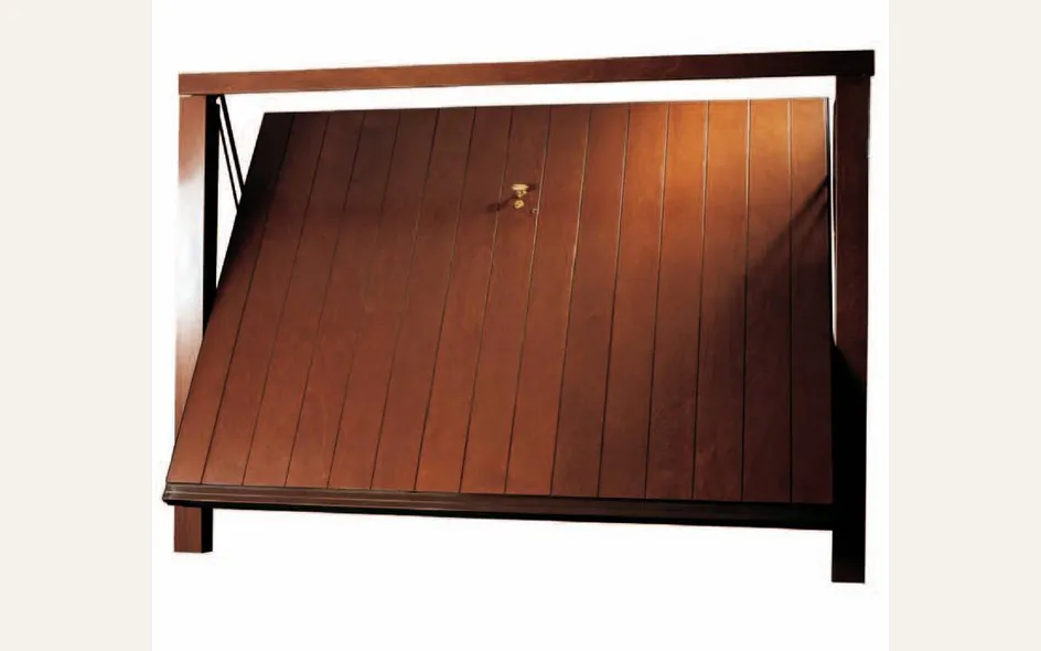 Porta basculante effetto legno