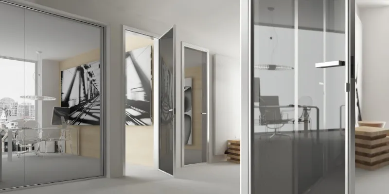 Vantaggi porte in alluminio per interni