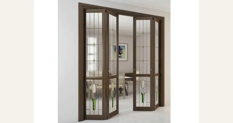 Porta a soffietto in legno 