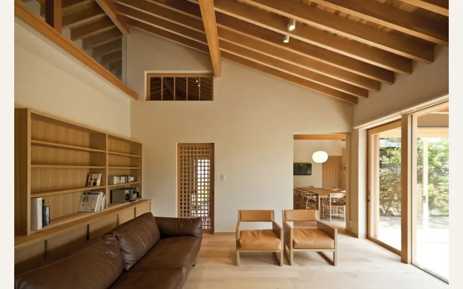Soffitto in legno con travi