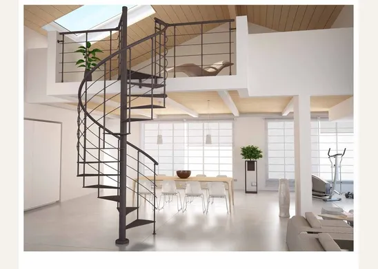 Esempio di scala interna a chiocciola moderna