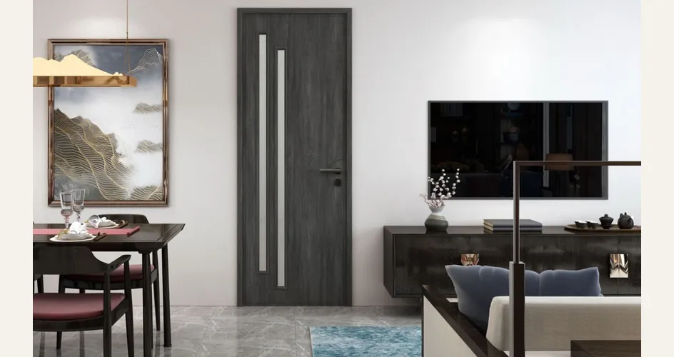 Stessi colori per porta e pavimento, ma gradazioni differenti