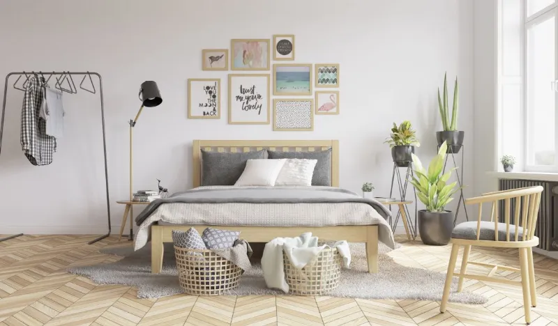 L'essenzialità della camera da letto in stile scandinavo