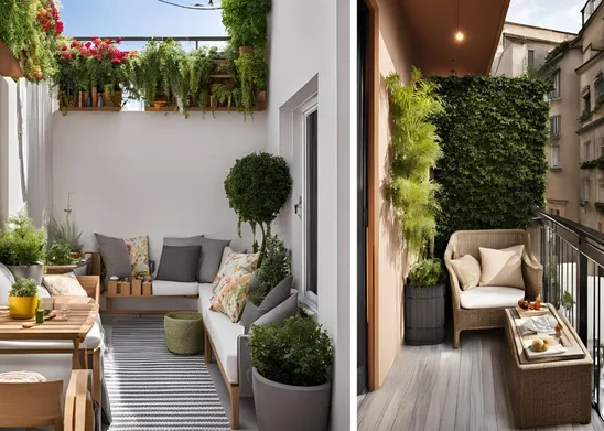 Organizza gli spazi in un balcone piccolo e stretto