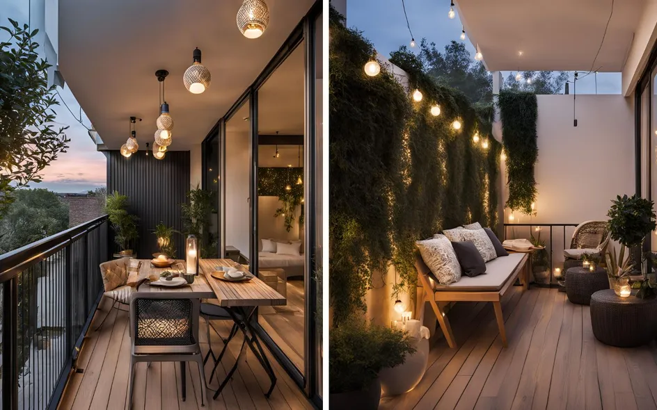 Otimizza le dimensioni del piccolo balcone
