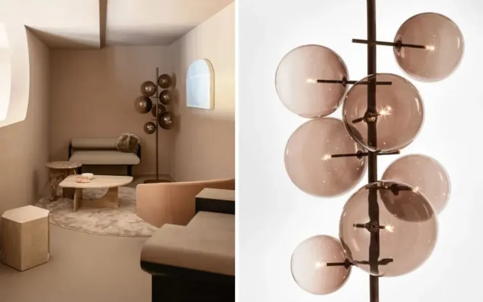 Lampada a terra Bolle Stelo di Gallotti&Radice