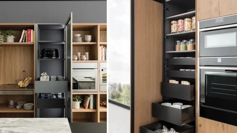 Aspen di Doimo Cucine - Colonna dispensa attrezzata
