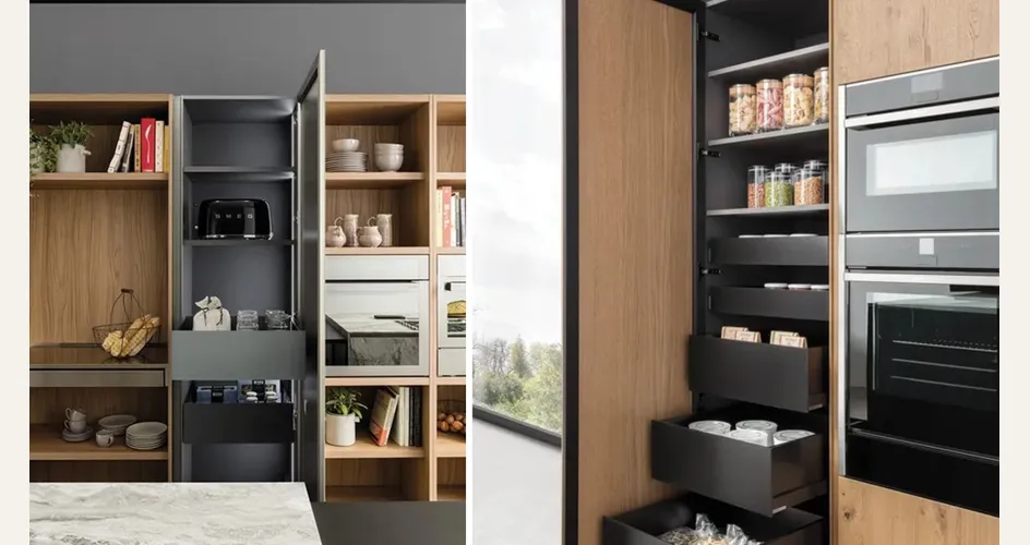 Aspen di Doimo Cucine - Colonna dispensa attrezzata