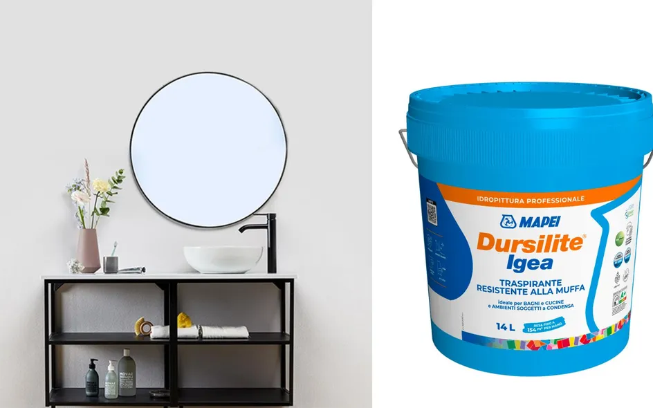 Dursilite Igea, idropittura murale traspirante di Mapei