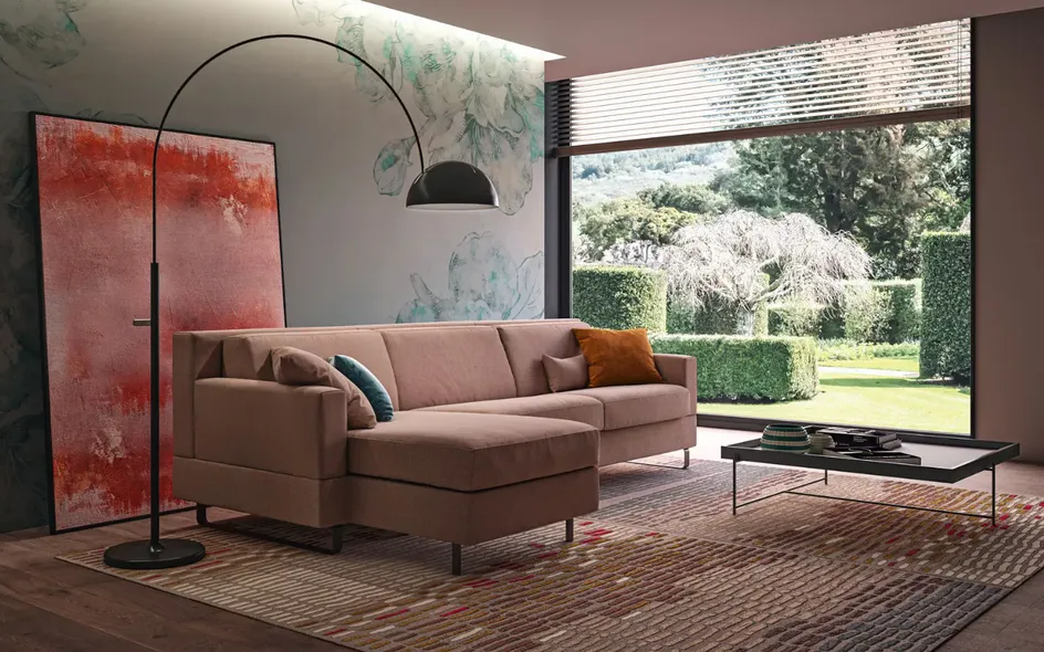 Divano letto con chaise longue Tomas di Doimo Salotti