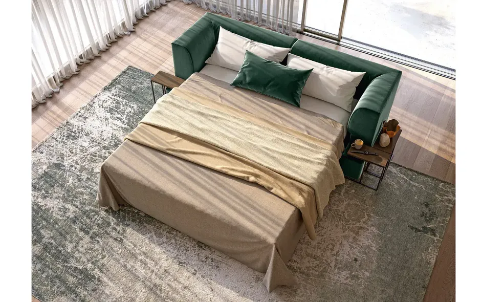 Divano letto Tamir aperto di Doimo Salotti