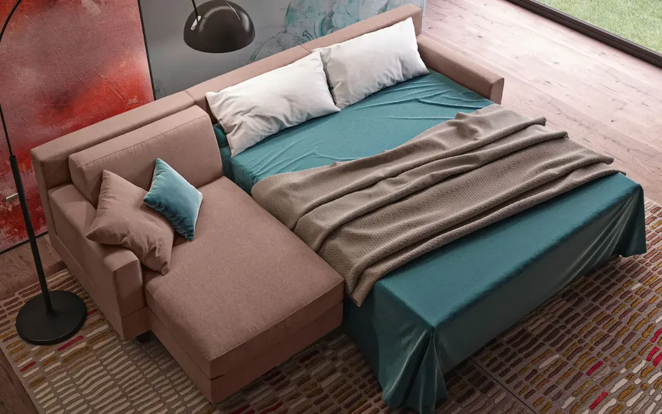 Divano letto aperto Tomas di Doimo Salotti