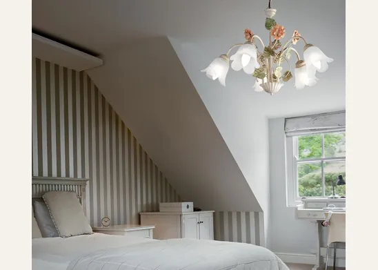 Lampadario shabby Valentina SP5 di Ideal Lux