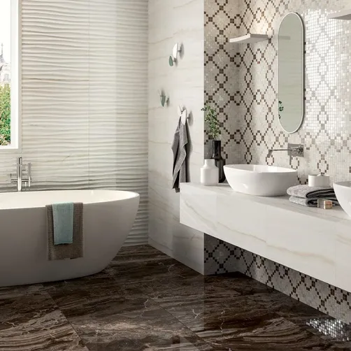 La collezione in gres porcellanato Allmarble di Marazzi