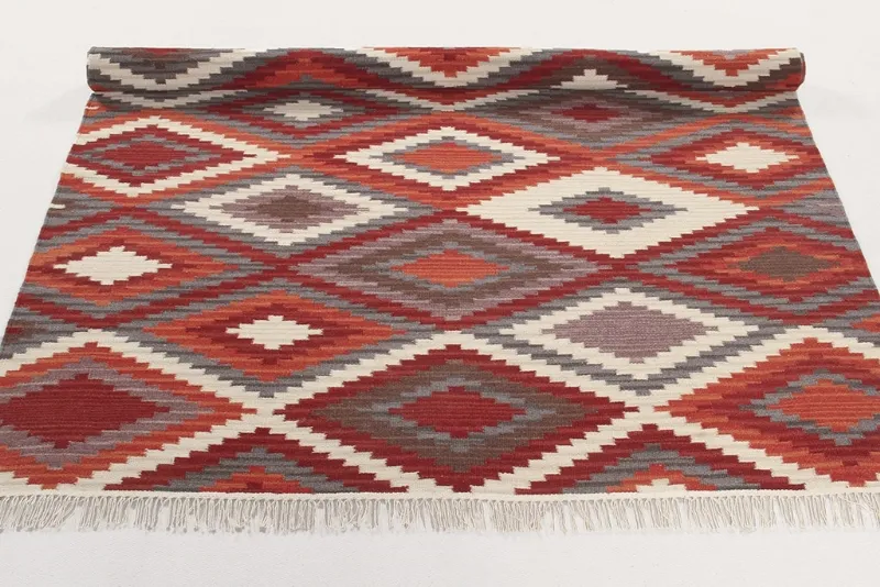 Tappeto Kilim Zagros in lana e cotone