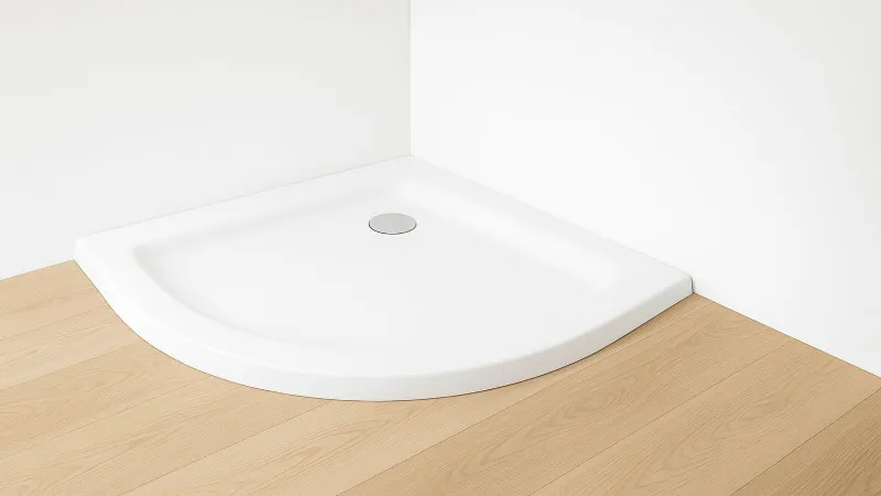 Piatto doccia con lato curvilineo