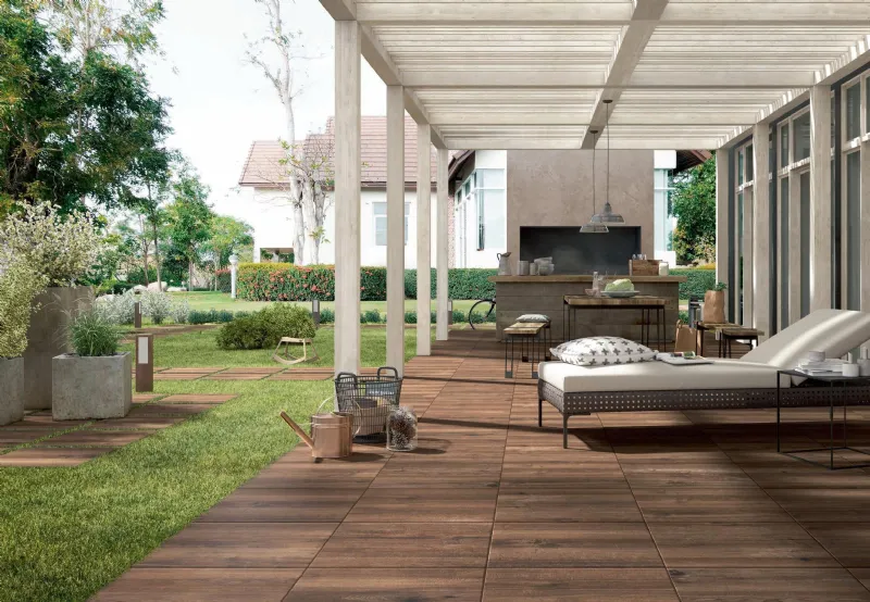 Gres porcellanato effetto legno Traverk outdoor di Marazzi